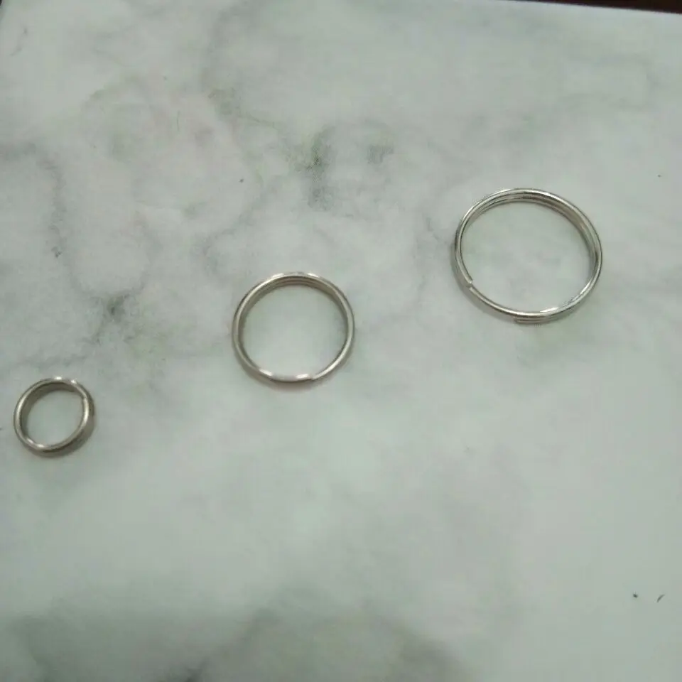 

Free Shipping Hot New Lowest price 5-16mm Rhodium Jewelry Findings Double Layer Open Jump Rings Split Rings DIY Jewelry Making