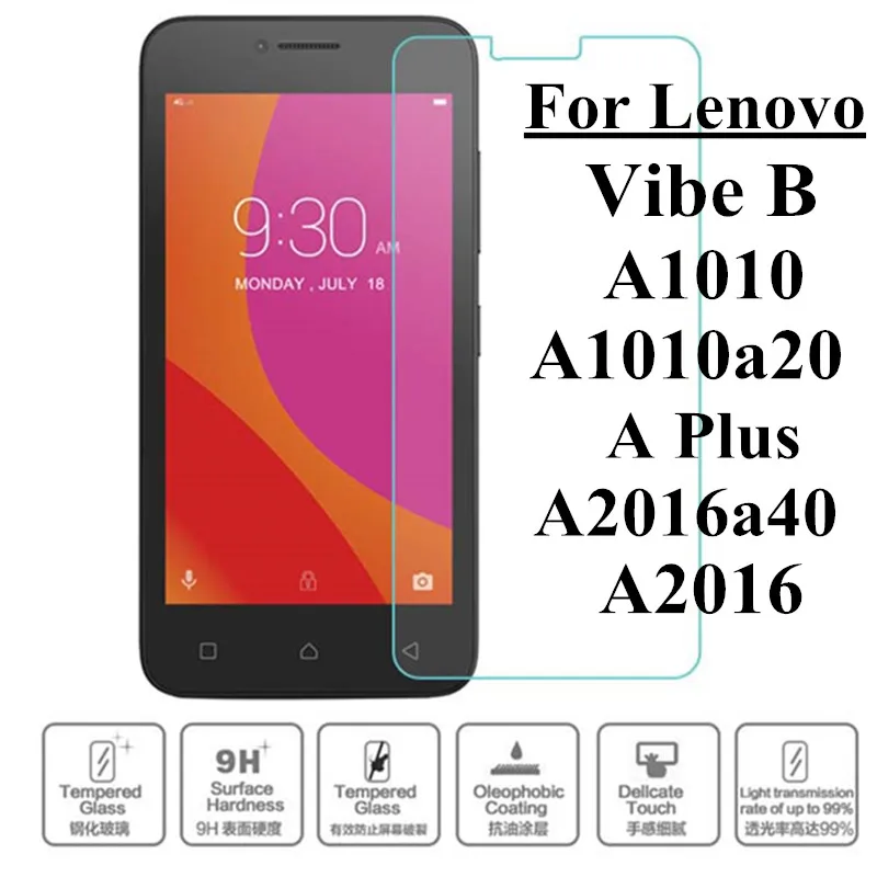 Закаленное стекло 9H для Lenovo A plus A1010a20 A2016a40 Aplus A1010 защитная пленка экрана VibeA 1010 a20
