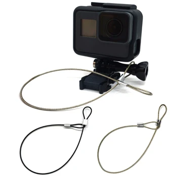 

1pcs Safety Strap Stainless Steel Tether Lanyard Wrist Hand 30cm For GoPro Camera