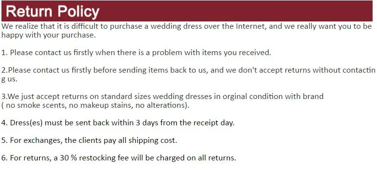 return policy