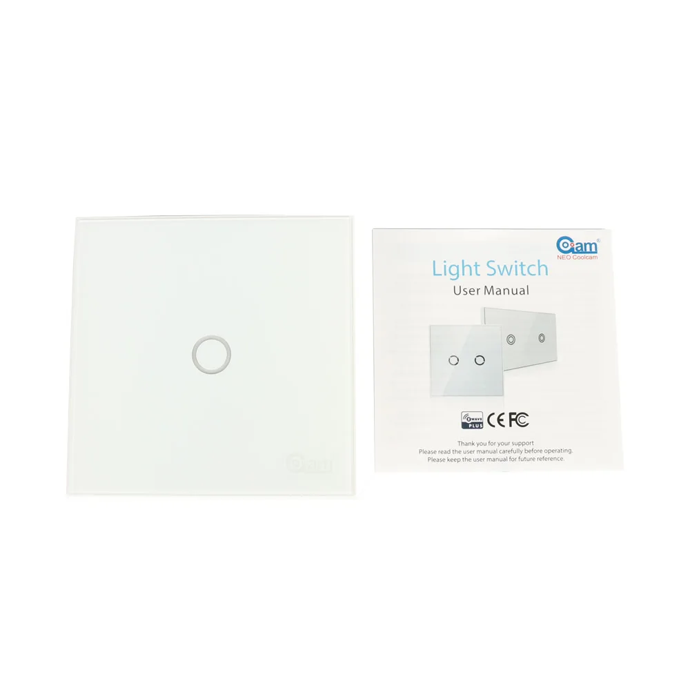 Coolcam 10 шт./лот Z-wave светильник переключатель 1 комплект в стену сенсорная панель устройство для умного дома 1CH домашняя Автоматизация Z Wave Plus беспроводной