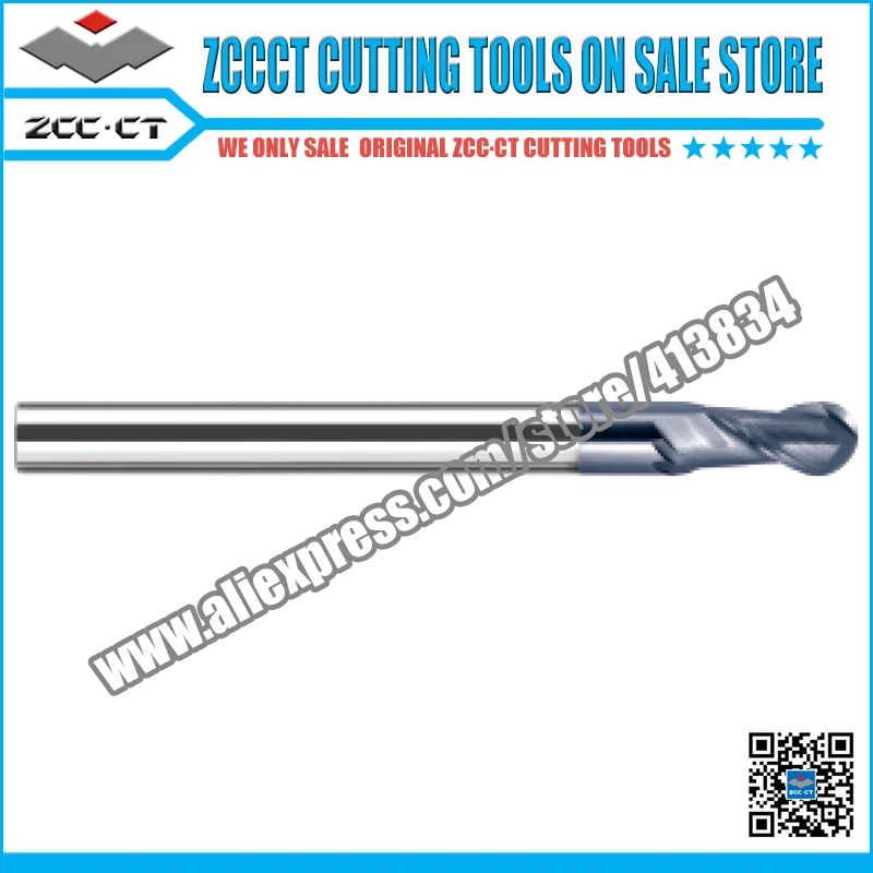 

zccct cutting tools cnc milling cutter solid carbide end mills 1 pack