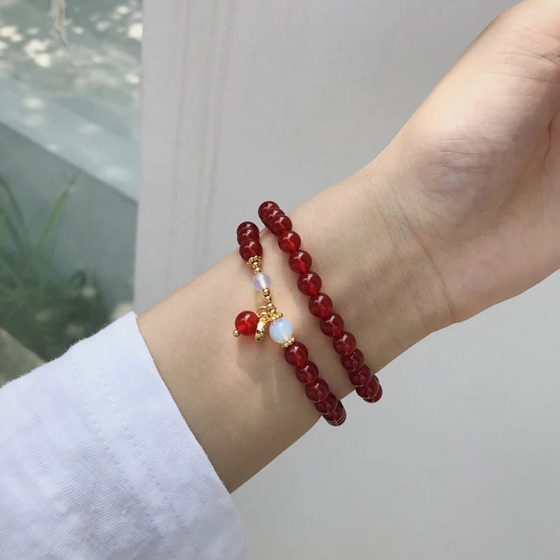 1 шт, новинка, счастливые красные хрустальные бусины, стразы, сглаза, браслеты с подвесками, браслеты для женщин, девушек, модные браслеты с бусинами