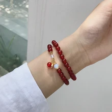1 шт, новинка, счастливые красные хрустальные бусины, стразы, сглаза, браслеты с подвесками, браслеты для женщин, девушек, модные браслеты с бусинами