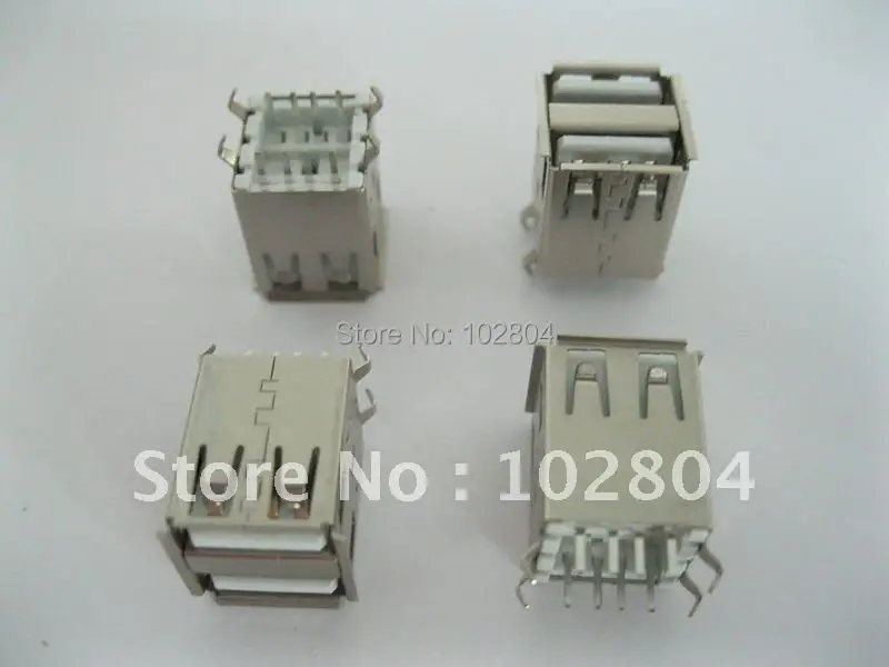 

4Pin USB Female Two layers AF 180 Degree Connector 30 pcs per Lot