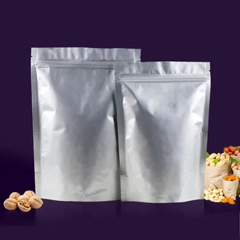 

Waterproof Resealable FDA Grade ZipLock Bag 50pc Food package Tea Pouch Aluminum Foil Food Storage Bags