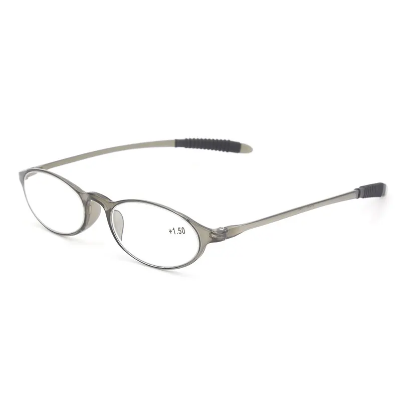 Гибкие ноги пластиковая оправа очки для чтения LH 237 для мужчин и женщин очки для чтения унисекс очки для чтения - Цвет оправы: Серый