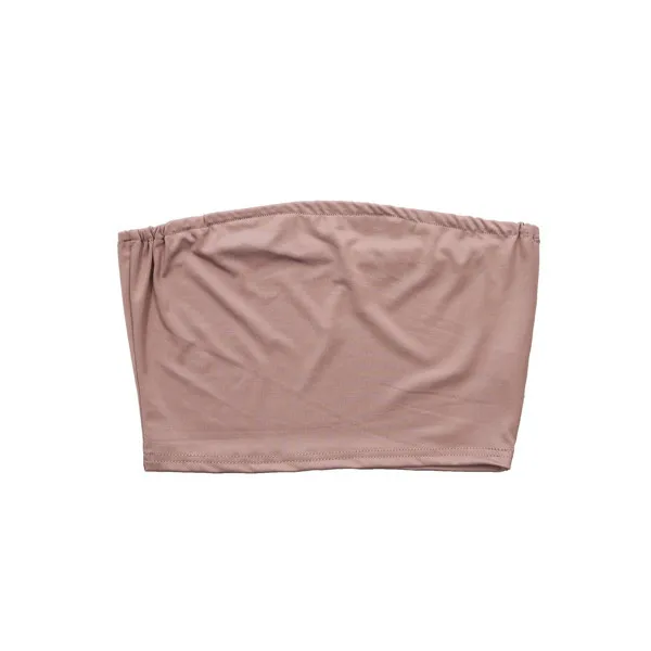 Women Boob Tube Strapless Stretch Tops Ruffled Pullover Underwaist Ladies Solid Croped Sleeveless Tube Tops Clothing