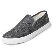 2016 Summer Newest Men Shoes Loafers Solid Color Black Gray Canvas Shoes Pedal Shoes Lazy Casual Low Men Fashion Casual Shoes