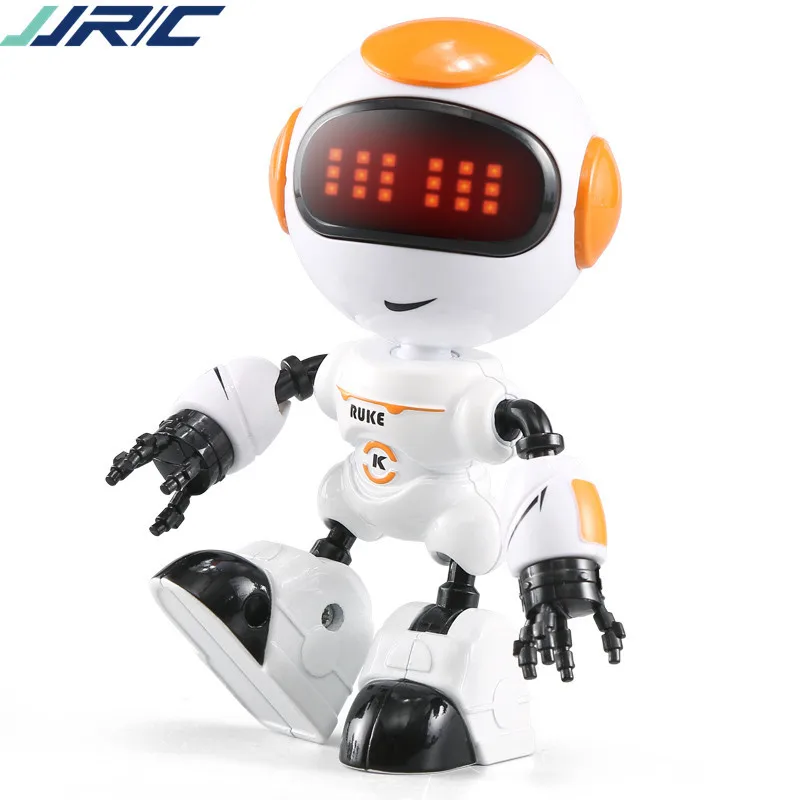 JJRC R8/R9 робот с сенсорным зондированием, Интеллектуальный светодиодный, умный, для глаз, голосовой, сделай сам, для тела, осанка, Детская Подарочная игрушка - Цвет: R8 orange