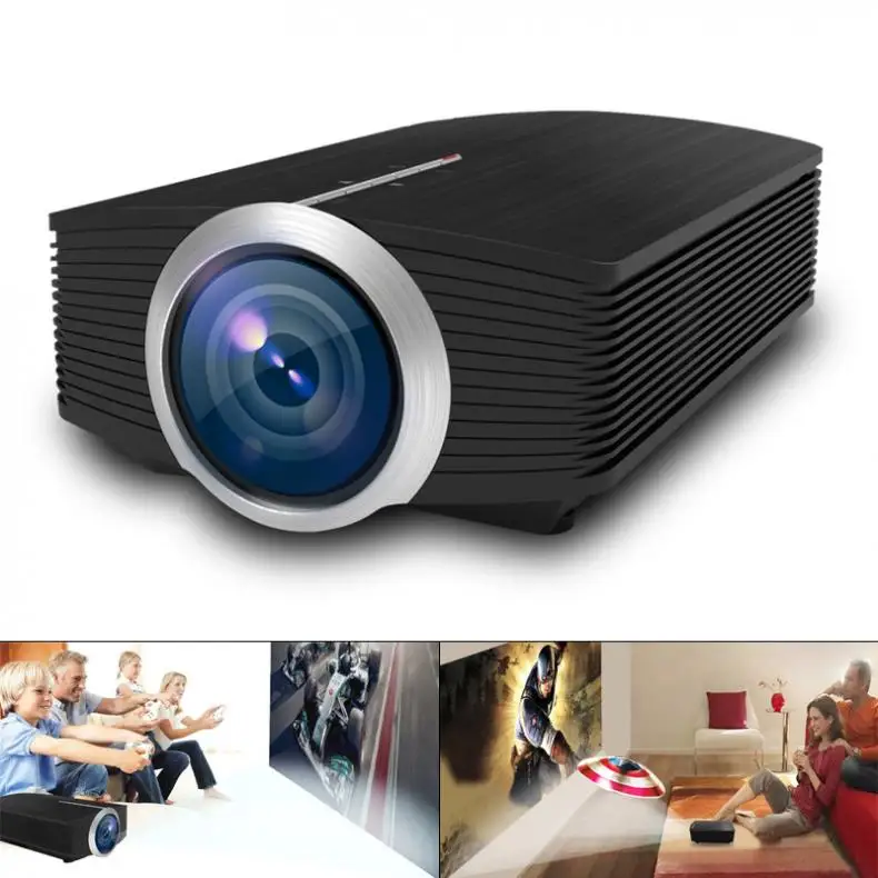 YG510 Universal 120 Inch HD Portable 1920 x 1080 LED Pocket Projector for Home and Entertainment Supporting Wired Sync Display