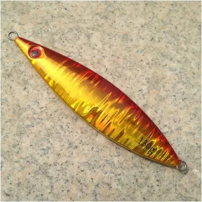 Lurekiller светящаяся железная приманка медленная железная приманка 60 г 80 г 100 г 200 г приманка для морской рыбалки - Цвет: 100g Gold