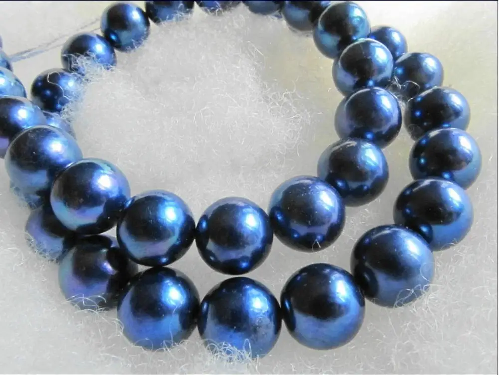 

STUNNING 10-11MM TAHTITIAN BLACK BLUE PEARL NECKLACE18
