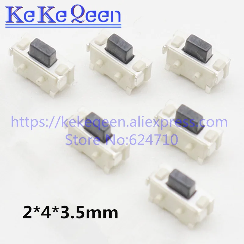 100PCS/LOT 2*4*3.5 2x4x3.5mm 2*4*3.5mm Touch Switch SMD MP3 MP4 MP5 Tablet PC Power Tactile Tact Push Button Micro | Обустройство