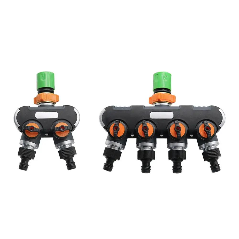 

1 Set 2-ways/4-ways Whater Splitters Valve 3/4" Thread Water Diverter Quick Connectors Garden Irrigation Connectors