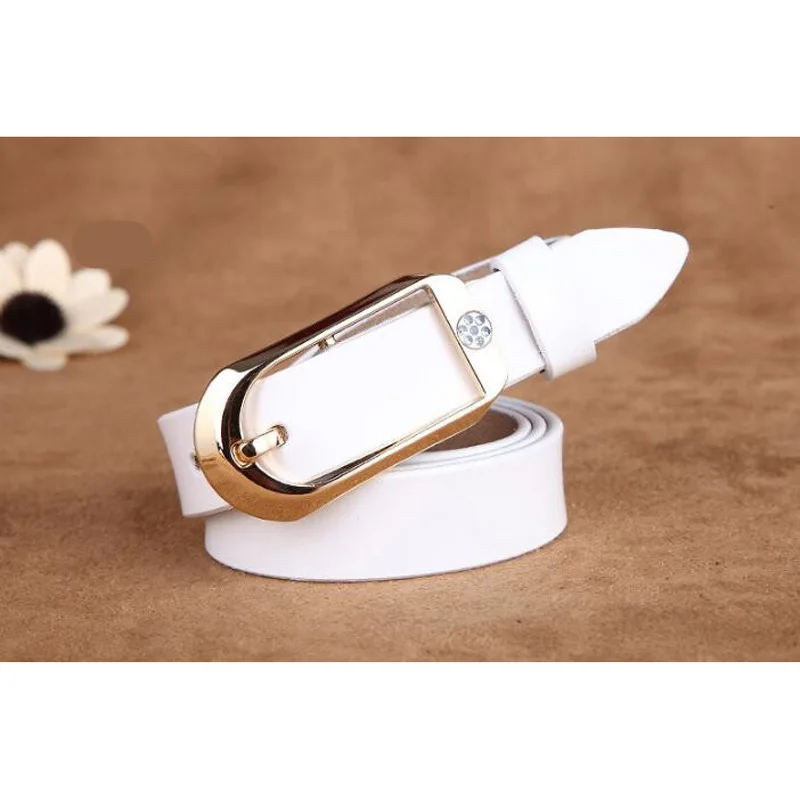 

New designers genuine leather Women's belt Fashion high quality cowskin pin buckle belt for women ceinture femme