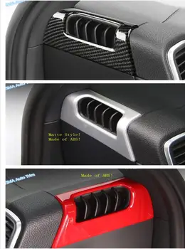 

Lapetus Car Styling Side Air Conditioning AC Outlet Vent Cover Kit For Porsche Cayenne 2018 2019 2020 ABS / Red / Carbon Fiber
