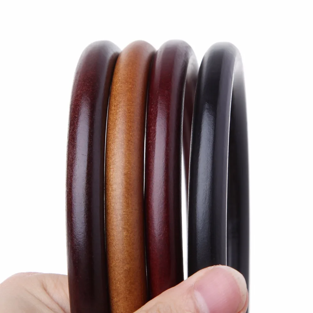 THINKTHENDO 4 Color Round Wooden Handle for Handmade Handbag DIY Tote Purse Frame Making Bag Hanger High Quality Hot