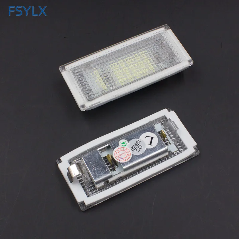 

FSYLX For BMW E46 LED Car Number Plate Light SMD 3528 18 LED License Plate Light Lamp For BMW 3 Series E46 2D M3 Facelift