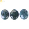 CSJA 1PC Moss Grass Agates Natural Stone Cabochon Unique Color Loose Green Bead Fit DIY Making Charms Jewelry Ring Bracelet F509 ► Photo 3/6