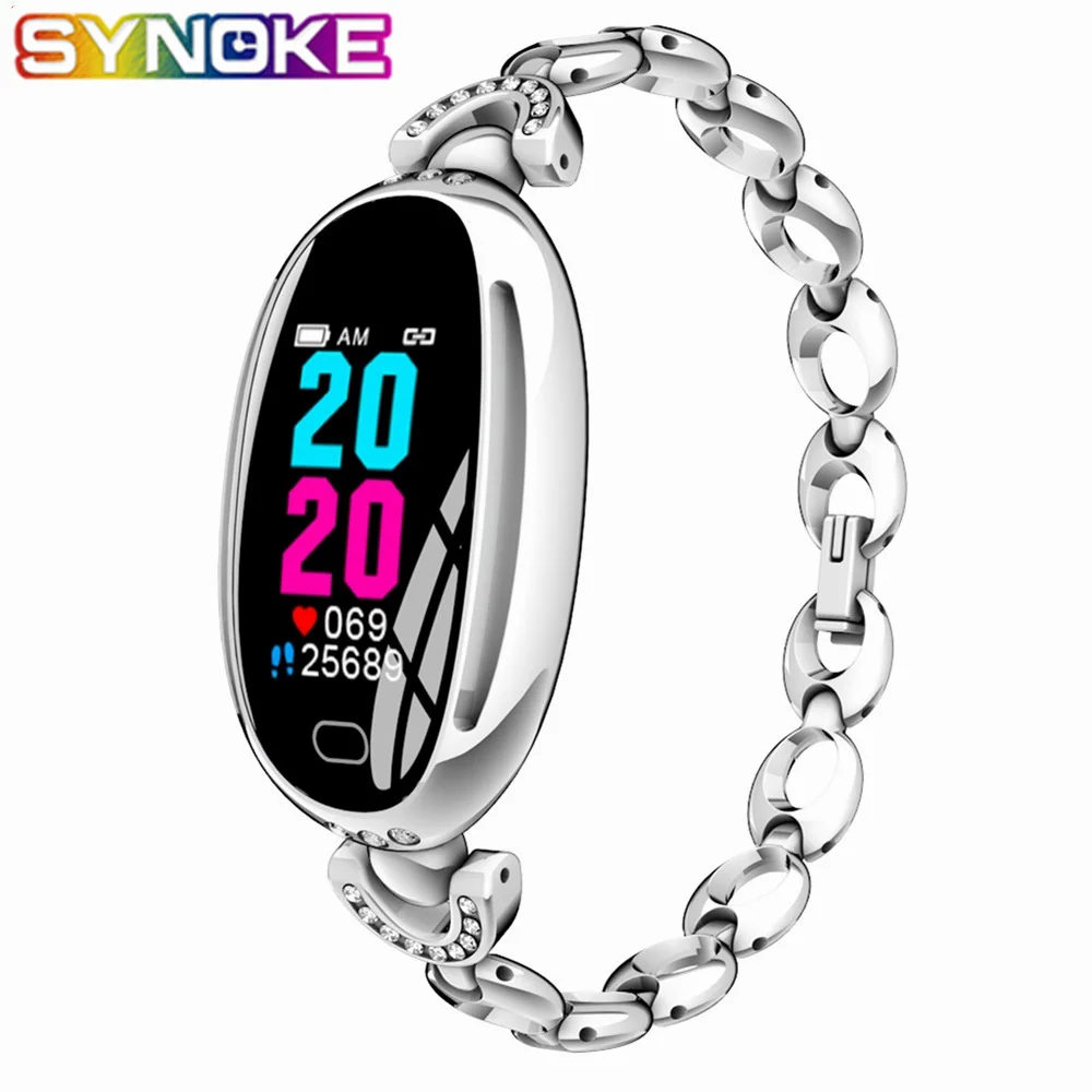 

SYNOKE New Arrival Simple Women's Smart Watches Fashion LED Display Message Reminder Alarm Heart Rate Monitor Sports Men's Watch