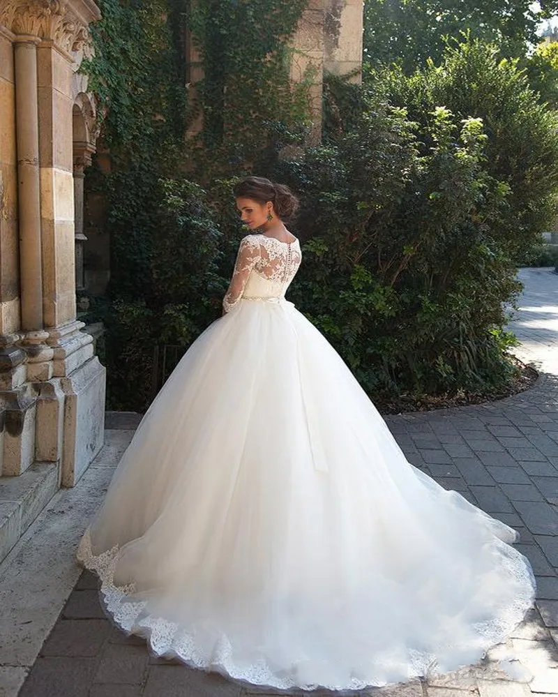 Vintage Lace Wedding Dress Millanova 2016 Bateau Half