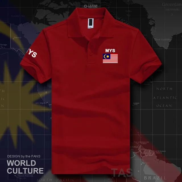 Malaysia Malaysian polo shirts men short sleeve white brands printed