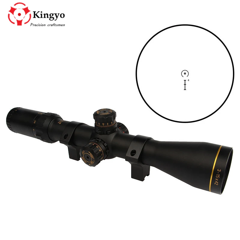 Terminator 3-15X42E Crosshair Mil Dot Rifle scope Red Green Illuminated Hunting Scope Free 20MM/11MM Mount shippin | Спорт и