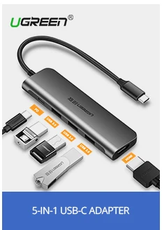 Ugreen usb-хаб C концентратор для нескольких USB 3,0 HDMI адаптер док-станция для MacBook Pro Аксессуары USB-C type C 3,1 разветвитель 3 порта USB C концентратор