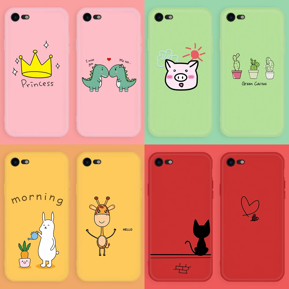 

For iPhone 7 8 Case For iPhone X XS Max XR Colors Patterned Phone Back Cover For iPhone 6 6s Plus 5 5s Silicone Soft TPU Cases