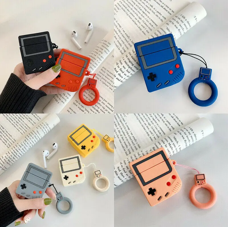 3D милый силиконовый чехол Gameboy для Apple Airpods наушники защитная крышка