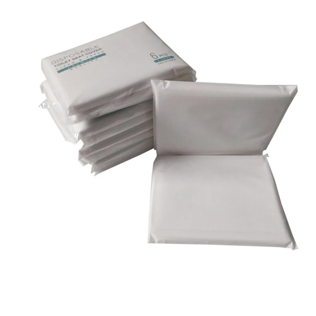 Одноразовые бумажные чехлы для сидений на унитаз 5 упаковок(30 штук) для путешествий