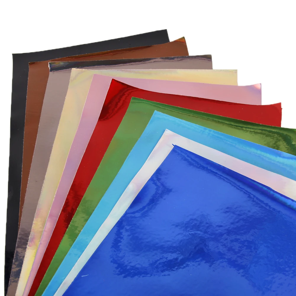 

David accessories 10pcs/set 20*34cm Plain Color Mirror Faux Synthetic Leather Fabric,DIY Decorative Hairbow Bag Material,1Yc5851