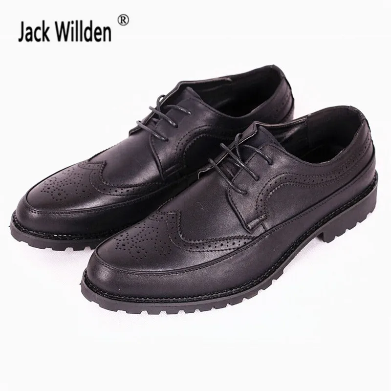 Classic Design Men's Fashion Brogue leather Business Dress Shoes Mens