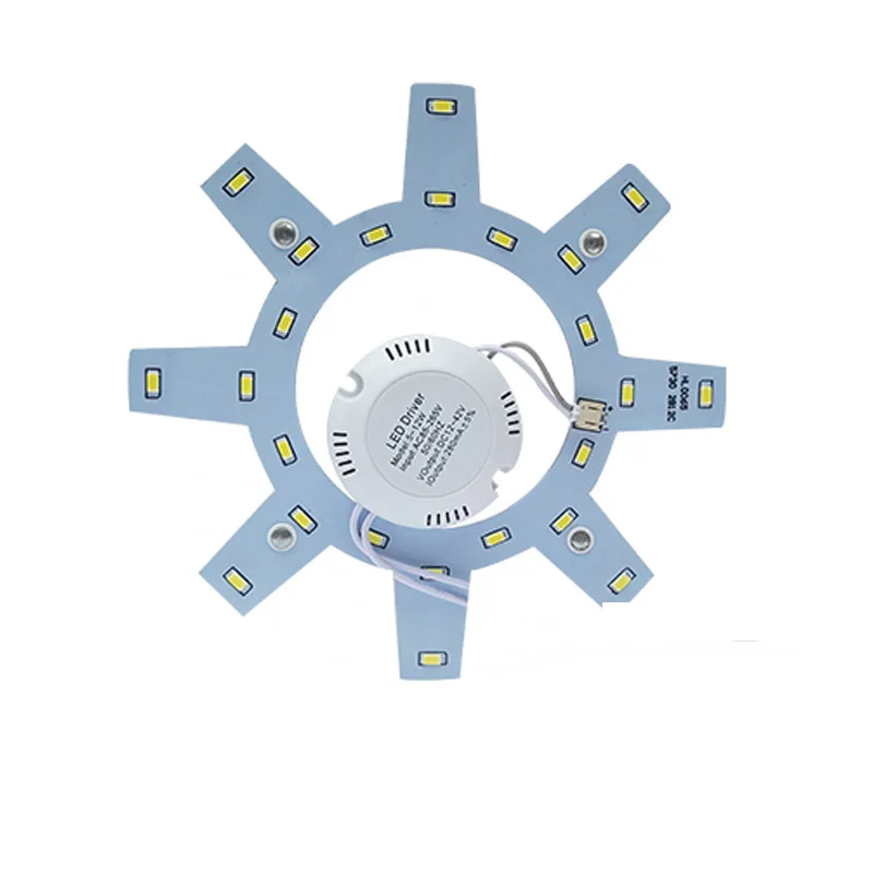 12 Вт, 18 Вт, 24 Вт, Радарный потолочный светильник, светодиодный, кольцевая панель, круглые огни, 5730 светодиодный потолочный светильник, круглая лампа с магнитным винтом+ Драйвер - Цвет корпуса: no sensor