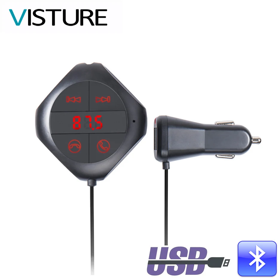 

Bluetooth FM Transmitter with 2 USB Modulator Car Kits Hands Free Car MP3 Player USB Car charger for Smartphone Q7S