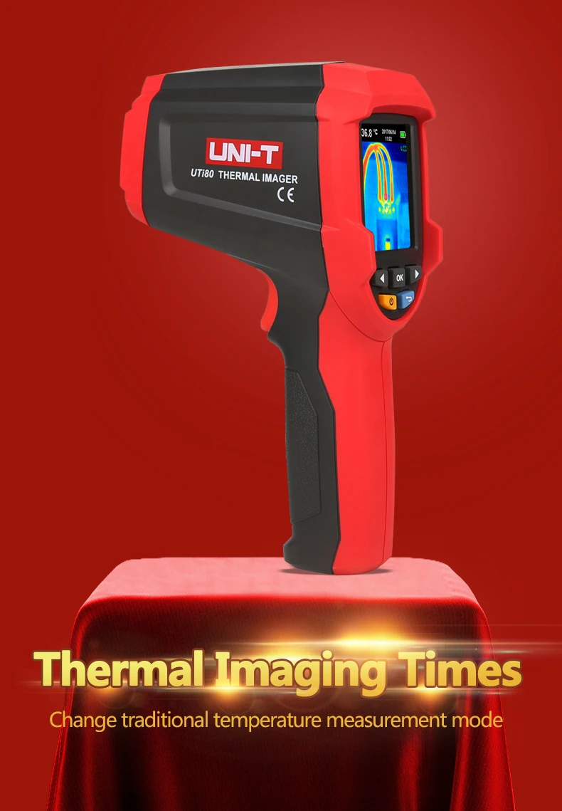 UNI-T UTi80 тепловизионная камера Инфракрасный термометр Imager-30C до 400C градусов 4800 пикселей Высокое разрешение цветной экран