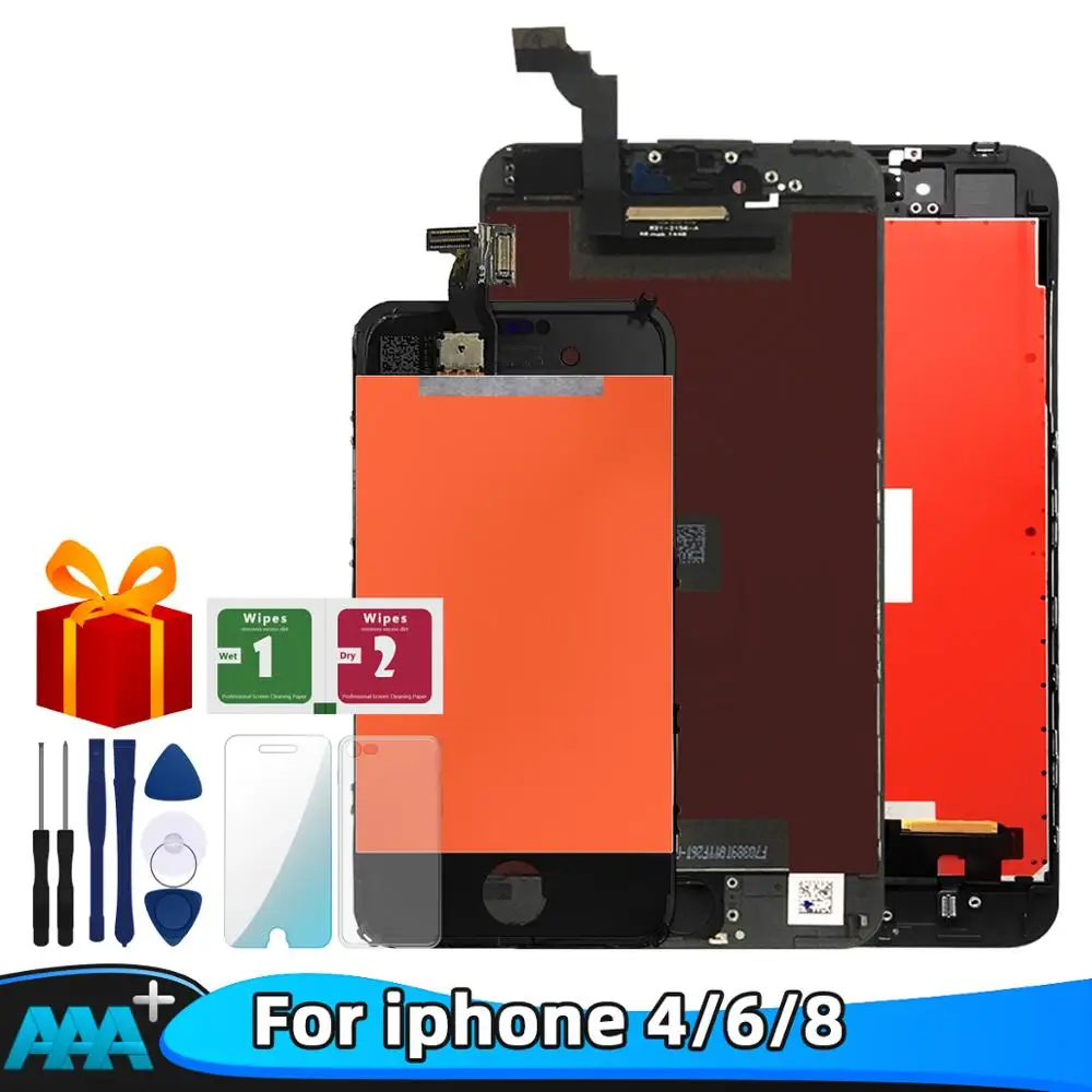 

Grade AAA+ Quality LCD For iPhone 4 6 8 LCD Display Touch Screen Digitizer Assembly Replacement parts For iPhone 8 6 LCD +gift