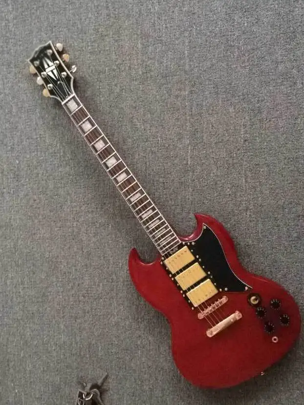 wholesale new g400 electric guitar 3 pickups sg in red free