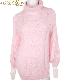 Принцесса сладкий Лолита синий и розовый свитер BOBON21 macarons цвет девушка чувство чокер ретро свитер студенческий стиль T1417 - Цвет: Розовый