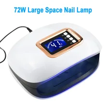 72 Вт УФ светодиодная лампа Сушилка для ногтей для отверждения всех типов геля 99s низкие тепловые светодиоды УФ лампа для двух рук машинка для дизайна ногтей