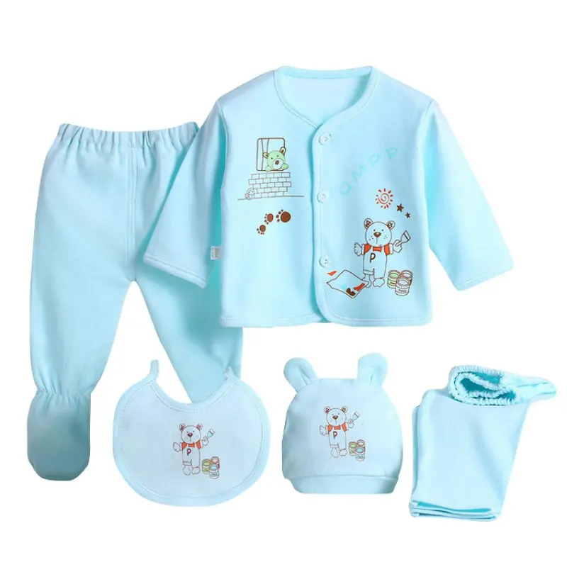 New Baby Clothes Set born Boys Girls Soft Underwear Animal Print Shirt and Pants Cotton clothing
