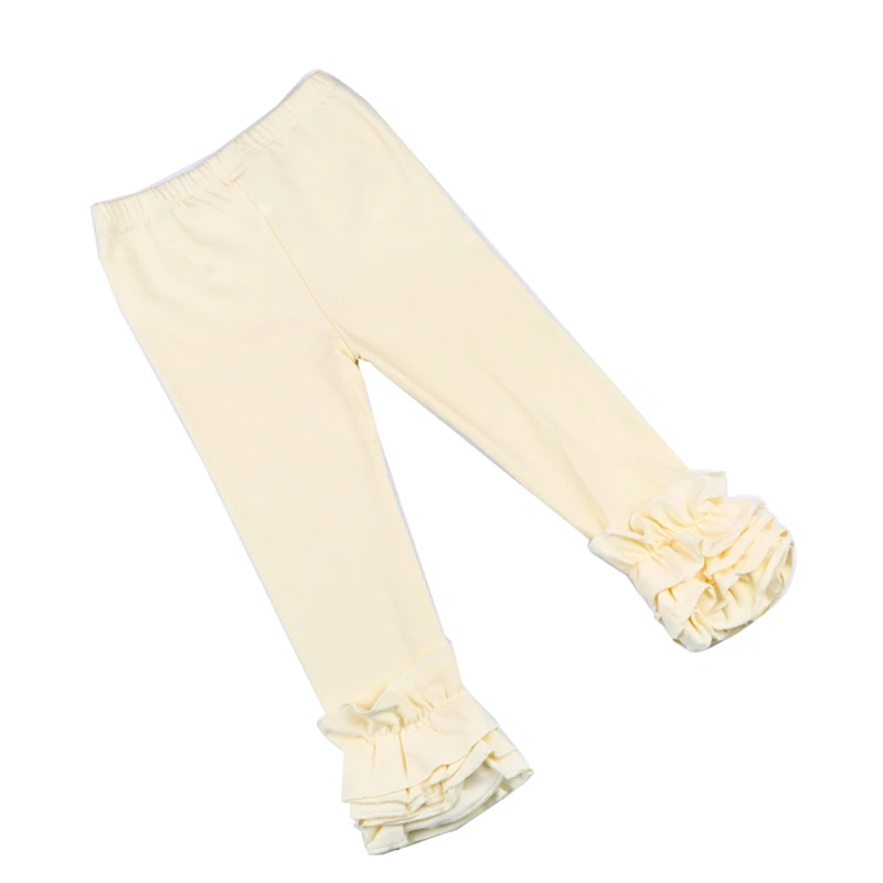 Трехслойные трикотажные штаны с рюшами, леггинсы, Индивидуальный размер, Осенние Многослойные леггинсы с оборками, леггинсы с оборками для девочек - Цвет: picture color