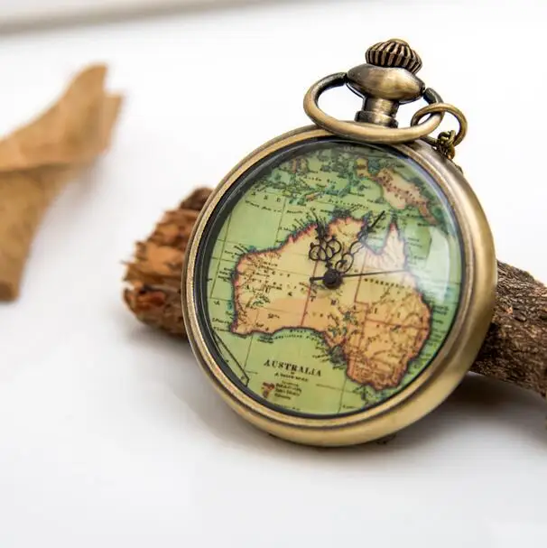 new-fashion-quartz-bronze-world-map-pocket-watches