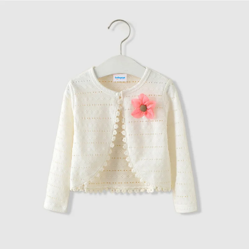 

Spring Autumn Baby Knitted Cardigan Sweater Clothes Sweater Coat Long Sleeve Outwear Thin Cotton Cardigan For Girls LZ305