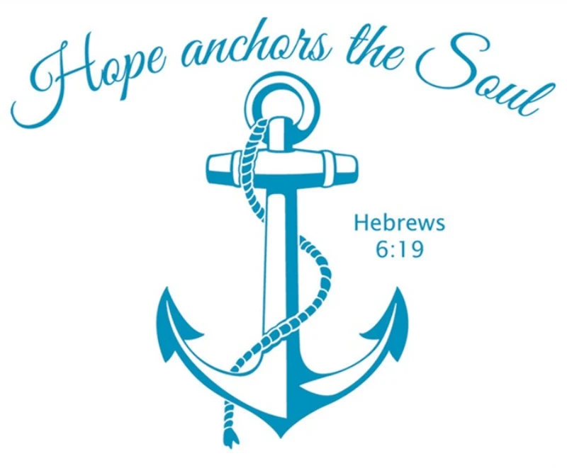YINGKAI Hope Anchors the Soul Bible Verse Decal Hebrews 6:19 Vinyl ...