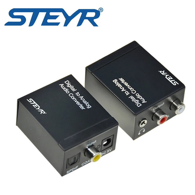STEYR DAC D/A SPDIF Toslink коаксиальный цифровой аудио RCA аналоговый конвертер с адаптером