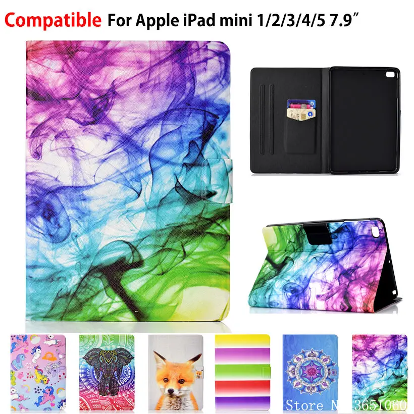 Чехол для Apple iPad Mini5 2019 Mini 5 4 3 2 1 умный чехол 7 9 дюйма планшета окрашенный