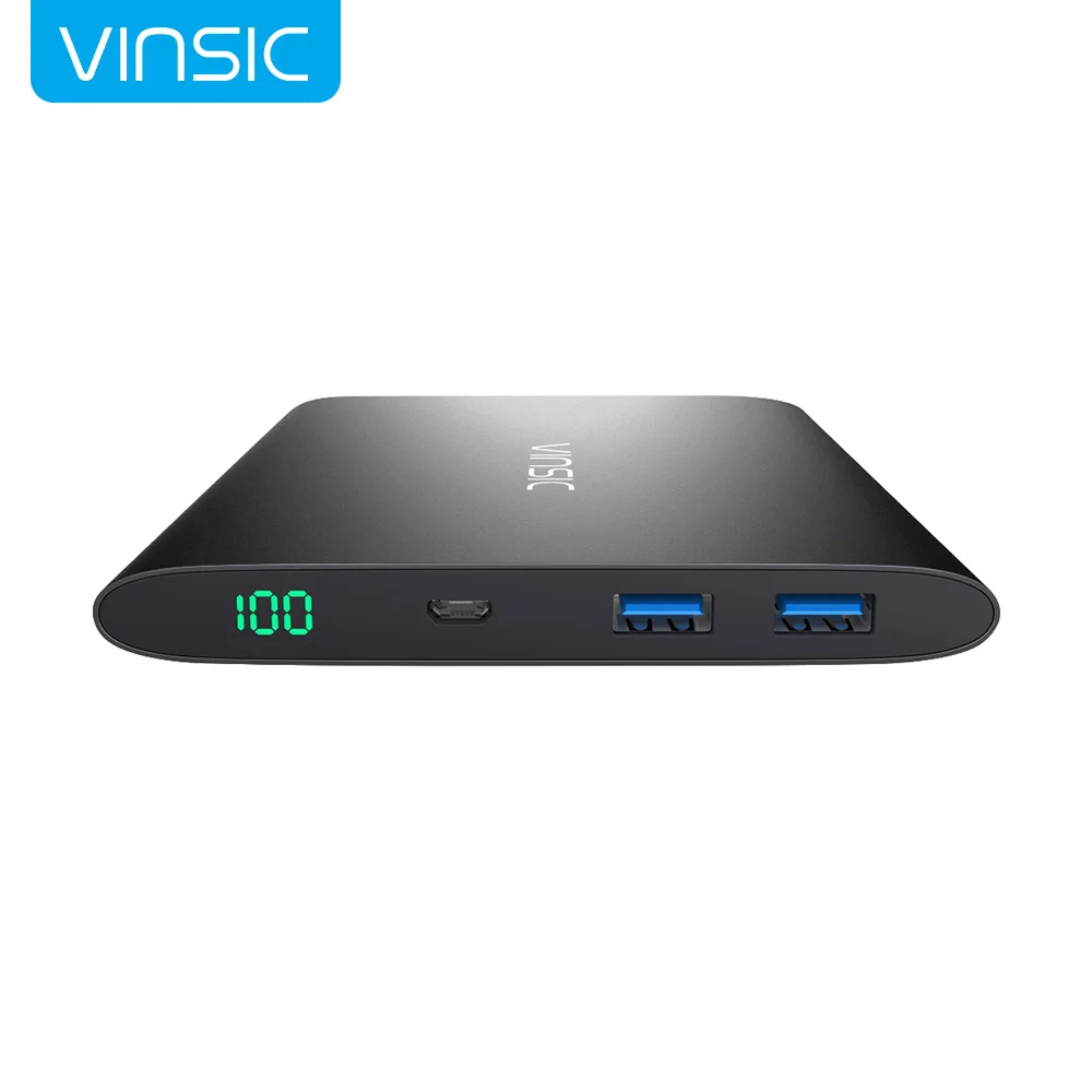 Vinsic Alien 20000mAh 5V/2.4A Dual USB Power Bank Ultra Slim External Battery Portable Charger for iPhone X 8 Plus Samsung S9 Vinsic Alien 20000mAh 5V/2.4A Dual USB Power Bank Ultra Slim External Battery Portable Charger for iPhone X 8 Plus Samsung S9