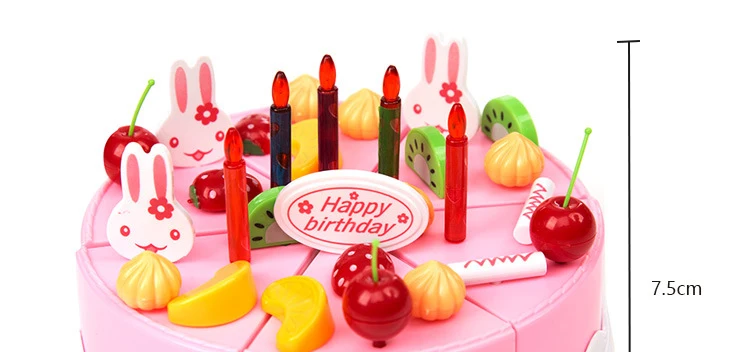54 шт. кухонные пластиковые режущие игрушки для торта на день рождения, ролевые игры, еда, игровой набор, детский чай, подарок для ребенка, ранние образовательные классические